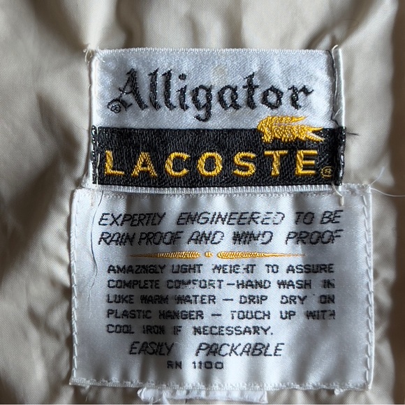 Vintage Lacoste rain coat windbreaker coat jacket plus sz 16 - Picture 5 of 8